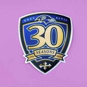 Baltimore Ravens 30th Anniversey Iron-on Patch 3.5